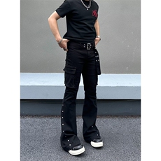 木乃伊绑带工装裤男小众设计高级感直筒户外休闲长裤，男装工装外套，四季星座505