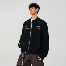 1303B-JK5501-P98158原版做工重工水洗拉链设计牛仔外套，男装工装外套，星座1303B