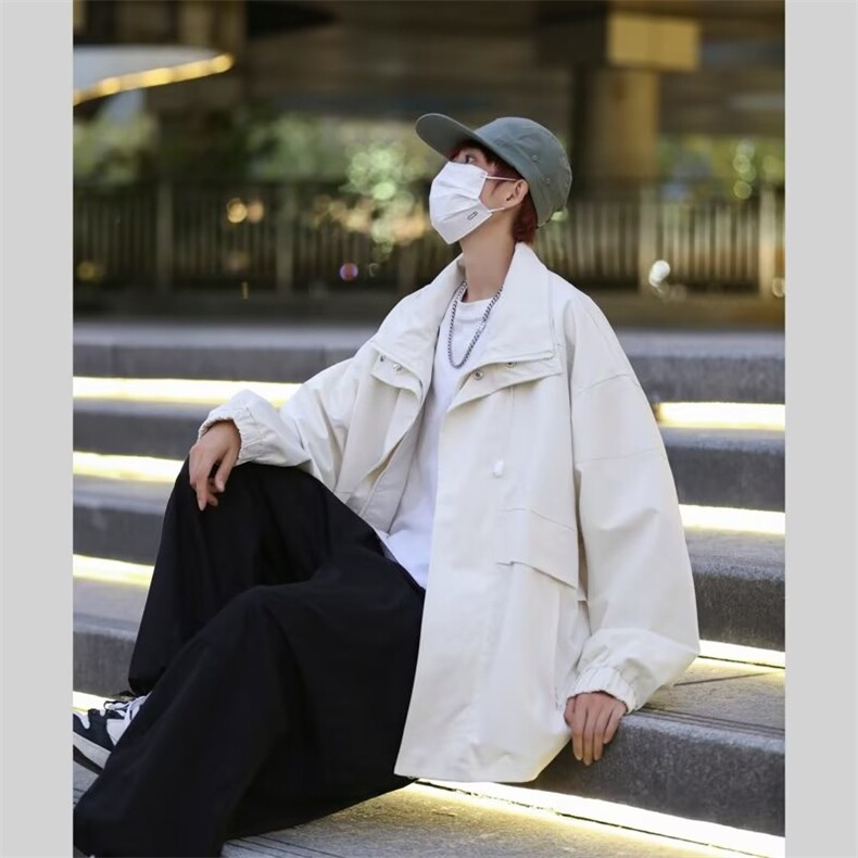 美式复古飞行夹克工装冲锋衣2023春秋冬季外套男棉服W6444-P72,男装夹克,星座512-2