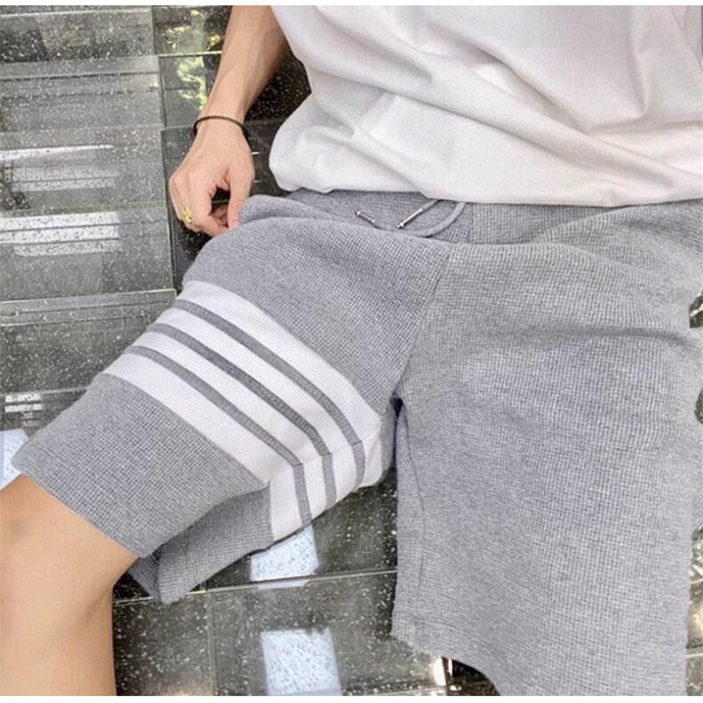 华夫格短裤男女夏季薄款美式复古跑步运动裤子潮流宽松休闲五分裤,男装牛仔裤,四季星座505