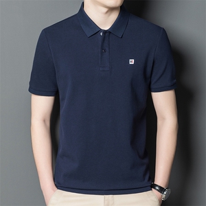 夏季新款男士翻领短袖t恤中年有领男装上衣服休闲POLO衫图片