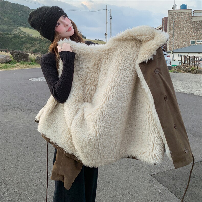 新款，毛毛休闲派克服5575-P235-K358,女装派克服,2C305