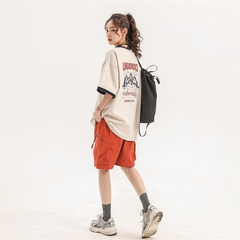 潮牌休闲运动装男女2025年新款夏装休闲运动短袖BFA004-P42,男装T恤,星座208-5