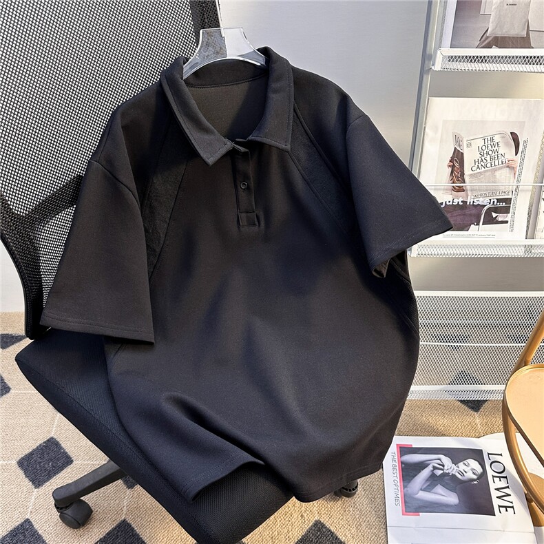 纯色翻领短袖polo衫男款夏季t恤情侣装美式半袖衬衫PL0114-P33,男装Polo衫,星座308B-2