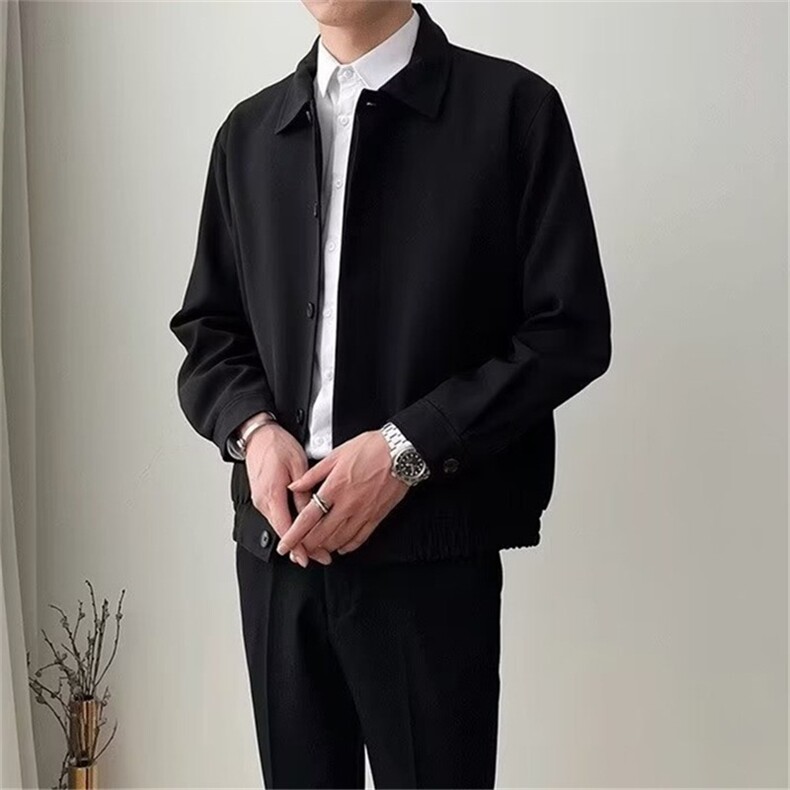 W10381-P50网图现货美式复古宽松翻领行政夹克百搭外套,男装夹克,星座1608