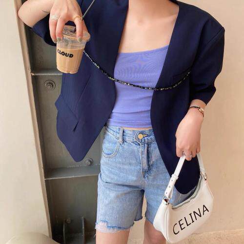 设计款链条中袖西装，女装西装，UPUP