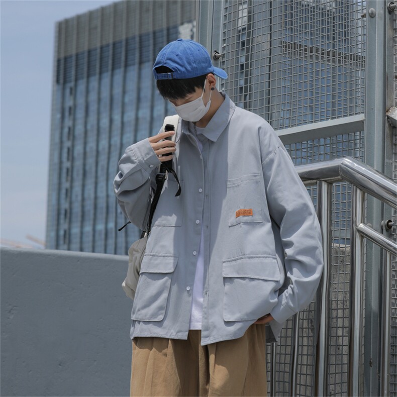 2025秋装纯棉衬衫工装长袖衬衣男大码C307特P40,男装衬衫,电商C323