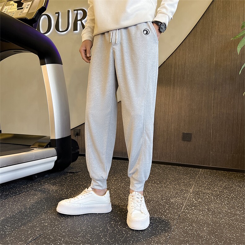 社会精神小伙裤子男夏潮牌ins运动束脚九分裤A210-K8591-P45控68,男装休闲裤,星座210-3