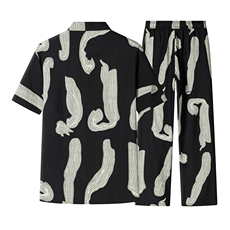 男士夏季风汉服棉麻透气舒适复古开衫唐装两件套HO6929-P65，男装民族服装，星座1105-3
