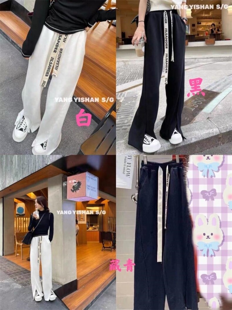 黑白藏青阔腿裤好卖哦，其它，欧妮卡蒂蔓