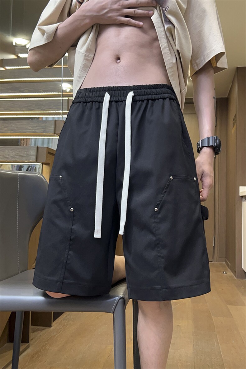 港风工装休闲裤高街五分裤宽松沙滩裤直通短裤DK235P35,男装休闲裤,星座1204-3