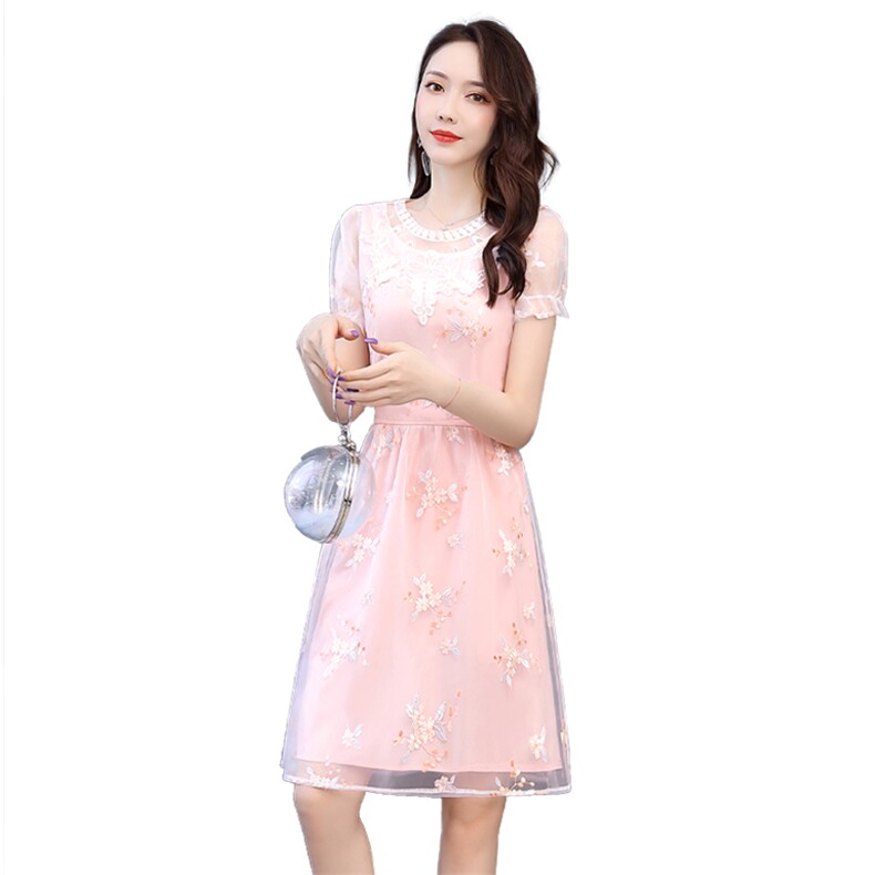 大方时尚潮流高腰连衣裙气质2021年夏季时尚潮流,女装连衣裙,阿菲诺依
