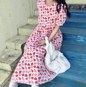夏季碎花连衣裙 夏季碎花连衣裙 l，女装连衣裙，忻美