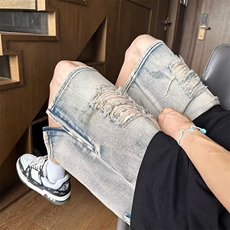 青春流行ins男直筒水洗牛仔裤D953P36，男装牛仔裤，星座1116-2