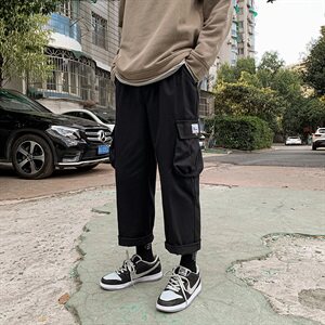 秋冬男潮牌日系百搭工装裤直筒宽松休闲长裤港风2020K535-P35图片