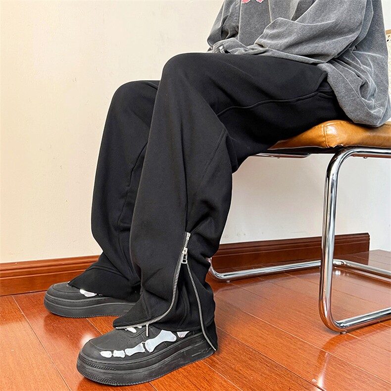 B2212022秋装青少年大码男女情侣款拉链休闲卫裤LK22057-P60控78,男装休闲裤,电商B221