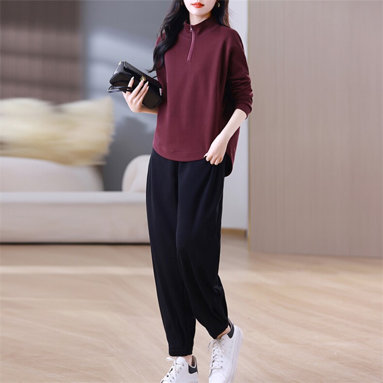 休闲运动服套装女2025新款春秋装时尚套装韩版宽松显瘦卫衣两件套,女装套装/套裙,璐依舞
