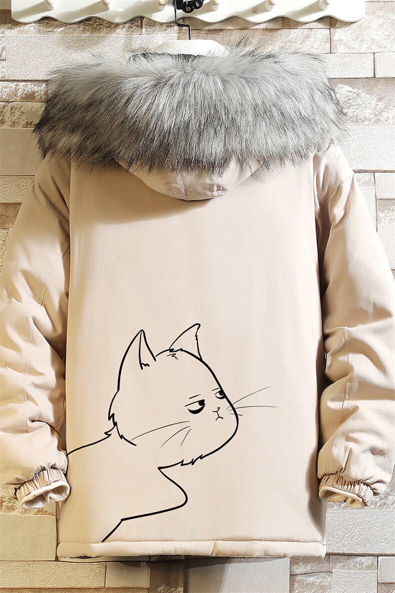 MM48149-P130冬季大毛领衣男士大码加厚袄男服砖墙,男装棉衣,电商A040A