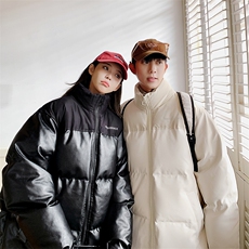 冬季皮棉衣男加厚男士棉服潮流立领棉袄拼接情侣A266-P01-P80，男装棉衣，电商A266