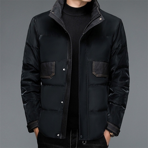 短款冬季休闲中青年保暖厚款夹克式外套90羽绒服MY28105-P215图片