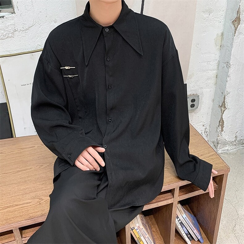 新中式风衬衫男长袖春新款C3368P48,男装衬衫,星座1116-2