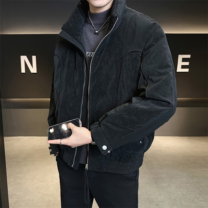 90标立领绒面设计白鸭绒羽绒服潮牌保暖外套YR9100-P309，男装羽绒服，电商D342