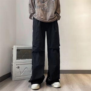 美式街头工装裤男女休闲裤直筒宽松百搭设计感运动裤子BL819-p43图片