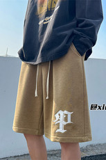XZ616夏季新款针织字母刺绣五分裤休闲短裤TY813P35控48，男装休闲裤，星座512A（原616）