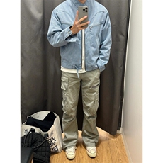 【有货】冰川蓝立领外套男高级感痞帅春秋工装夹克JK7703CC-特P65，男装夹克，星座1007（原301D）