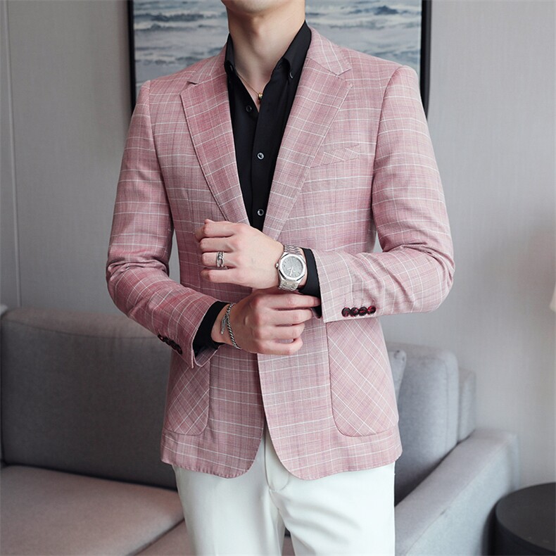 26做货-男士休闲西装修身韩版西服外套小西装上衣DX6848P165,男装西服套装,电商D216