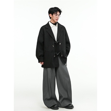 25新款牛角扣短款毛呢大衣风衣504-F53-P75控118（加棉P90控128），男装风衣，星座504