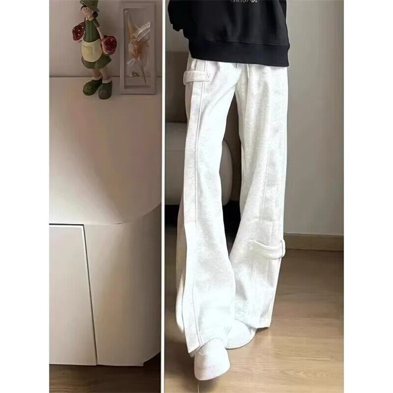 新款2025运动裤男女美式cleanfit直筒休闲裤解构弯刀阔腿卫裤,男装休闲裤,星座601-1