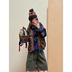 高品印地安图腾花色古着双面抓绒套头摇粒绒卫衣男女A1153-P95，男装卫衣，星座1505