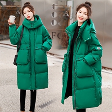 2023新款大口袋90白鸭绒长款羽绒服现货主推，女装羽绒服，艾尚靓装