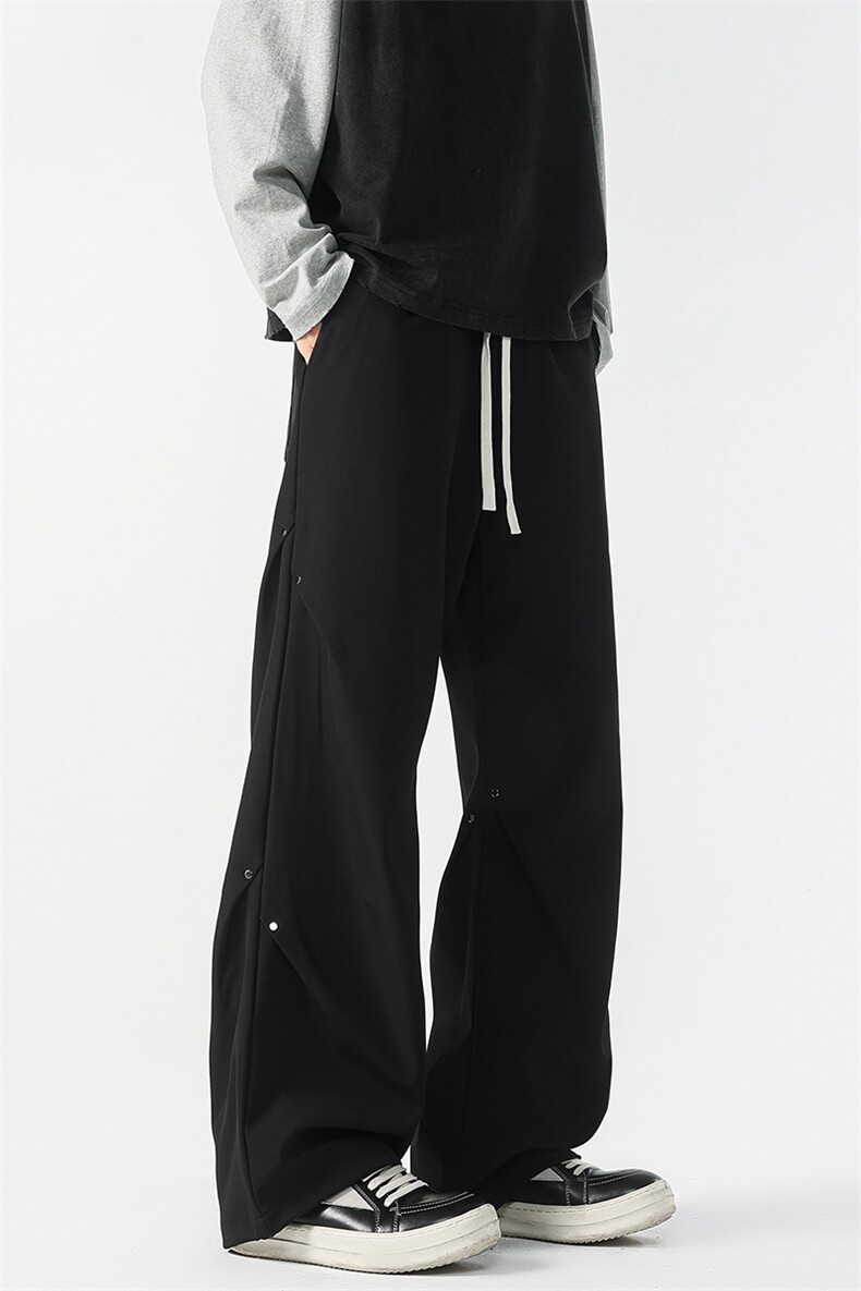 8XL-M秋冬美式冲锋裤子男士潮牌阔腿裤加厚直筒宽松长裤K9178P58,男装休闲裤,电商D206-1