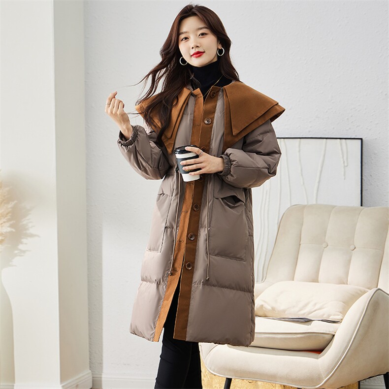 现货羽绒服女连帽新款短款小个子面包服时尚宽松休闲保暖轻暖外套,女装羽绒服,贵人树