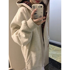 25年格子卫衣外套夹克男女同款休闲百搭宽松上衣外套601-1-F667，男装夹克，星座601-1