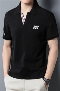 T恤男士短袖2023夏季新款男时尚简约Polo打底衫中年舒适男装上衣图片