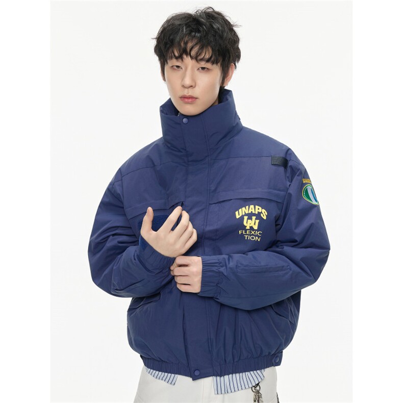 2025冬季美式潮牌立领夹克保暖羽绒服男潮牌休闲宽松羽绒服外套，男装夹克，电商A234