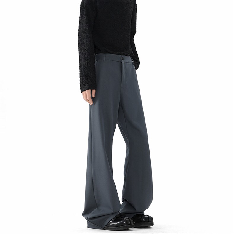 2025春季新款垂感抗皱微喇西裤弯刀裤A508特P45控68，男装休闲裤，电商A309