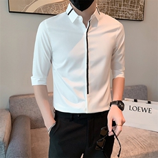 B216CS118P452025夏装新款男士中袖衬衫衬衫社会小伙风，男装衬衫，电商B216（原B302）