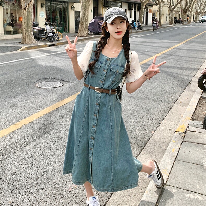 好数据26年夏季高转化现货休闲时尚牛仔连衣裙女182A8533P130K198,女装连衣裙,浙宝182A