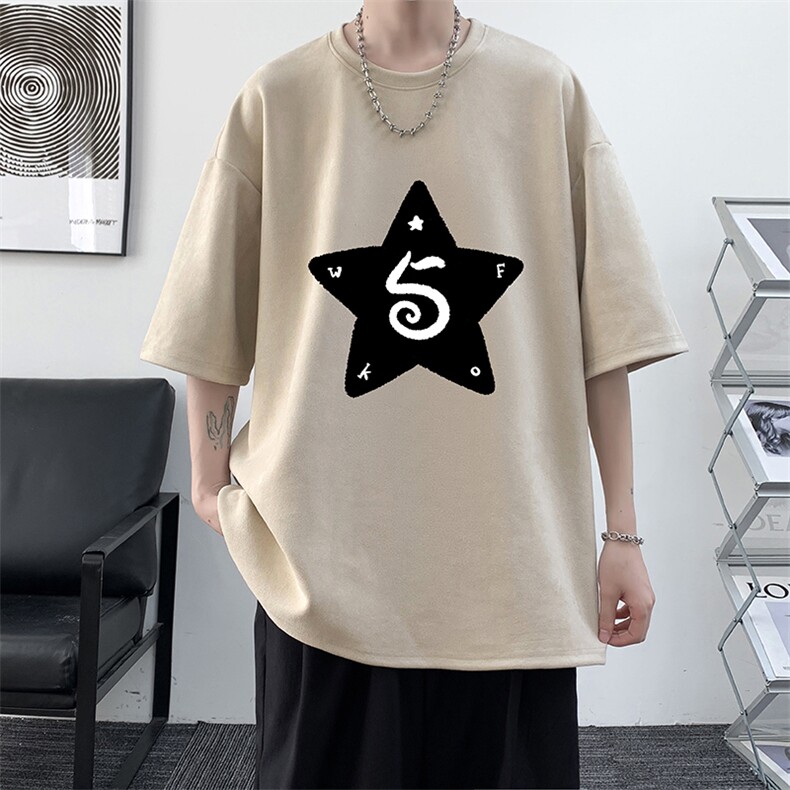 麂皮绒短袖t恤男大码半袖男 大皂风 JD82368-P25图片