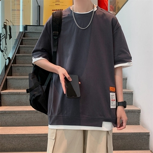 ins印花男五分袖圆领宽松潮城市风貌时尚潮牌T恤新款夏 T607-P32图片