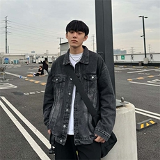 2025春款港风男士复古水洗宽松休闲牛仔夹克外套JK03-P78-控108，男装夹克，星座1004-3