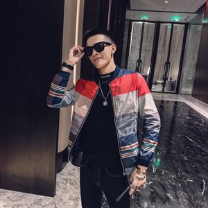2021社会风春秋格子修身韩版夹克B297-1359-P70图片