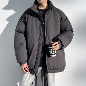 现货冬季美式休闲加厚雪山外套夹克立领纯色三防户外工装棉服图片