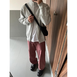 【有货】cleanfit立领拉链开衫毛衣外套男款针织衫M5653LL-特P55图片