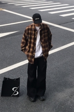 特P48无差价新款秋季潮流百搭长袖衬衫-HS2315男模外景，男装衬衫，电商A003