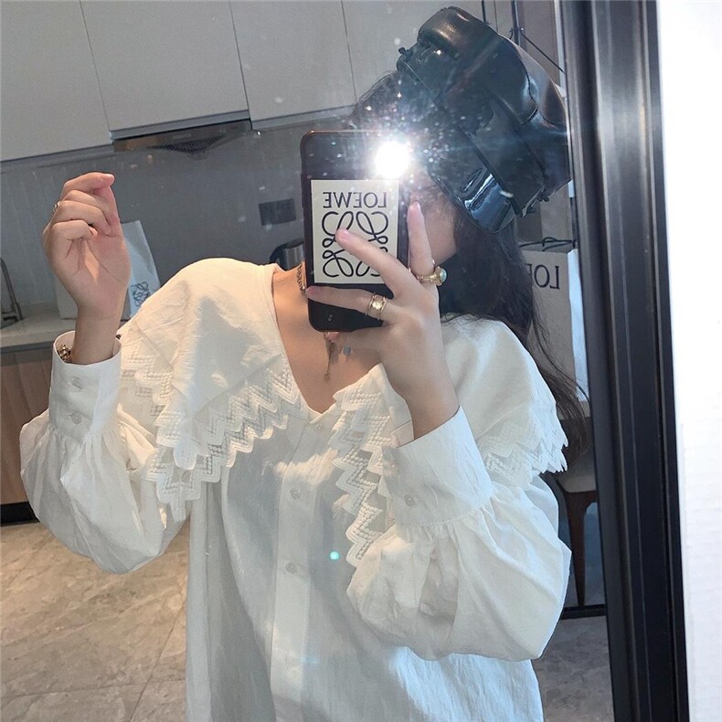 87312大翻领衬衫，女装衬衫，XTZ style